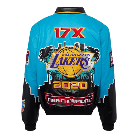 LA LAKERS CHAMPIONSHIP 2020 VEGAN LEATHER JACKET hover image