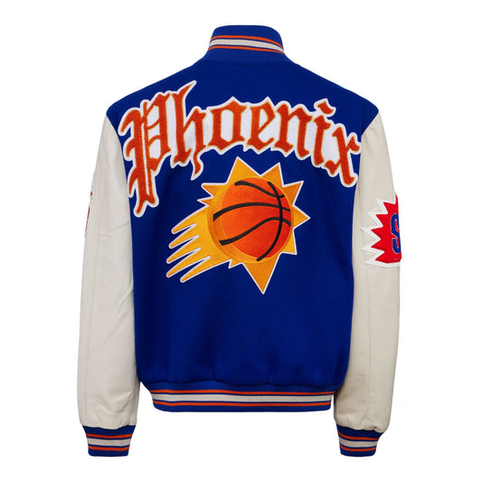 PHOENIX SUNS WOOL & LEATHER VARSITY JACKET hover image