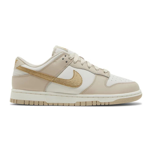 Women's Nike Dunk Low, Gold Swoosh