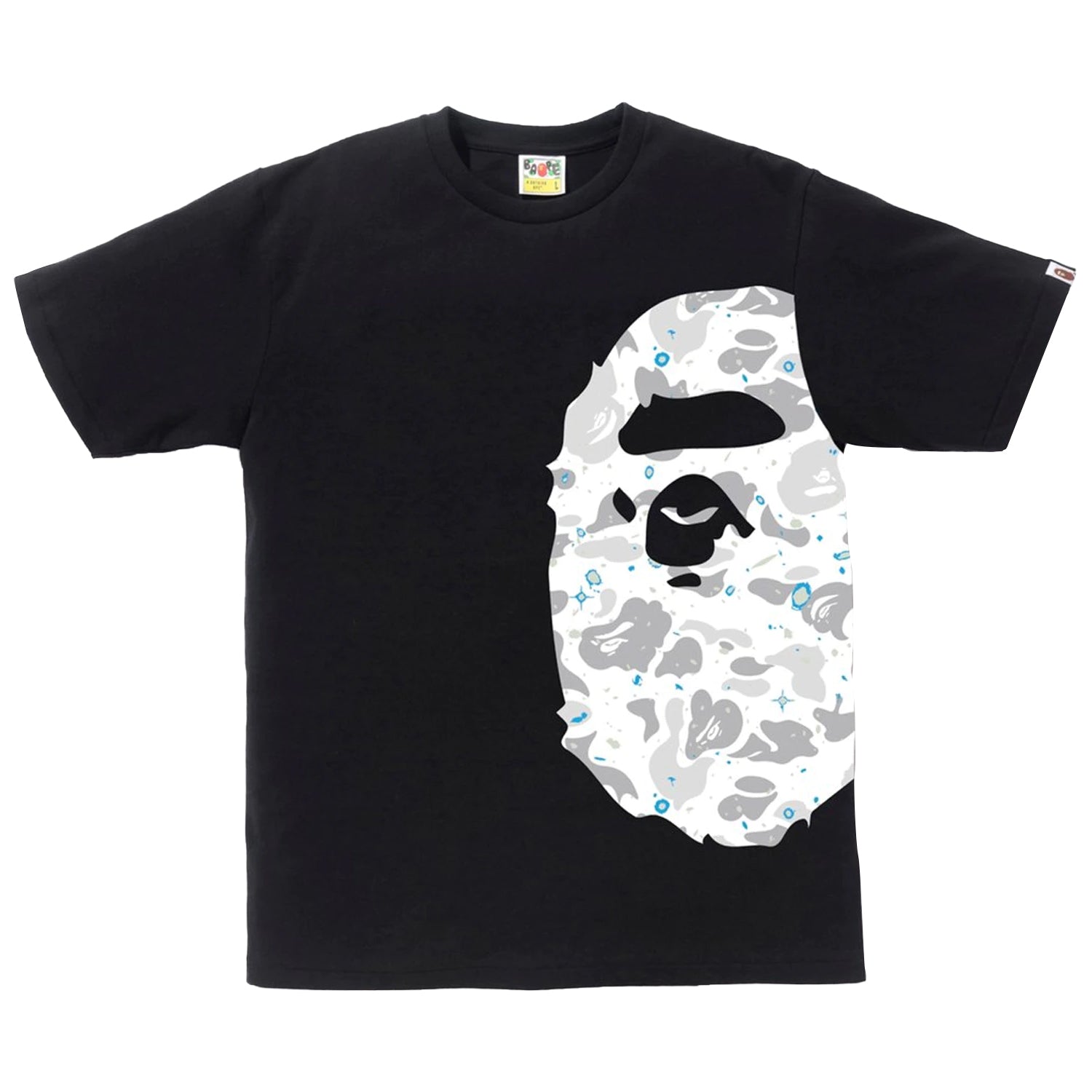 Bape Space Camo Side Big Ape Head Tee Mens Style 912651