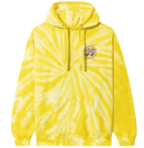 Anti Social Social Club Mooneyes Glitter Crossfire Tie Dye Hoodie Yellow hover image