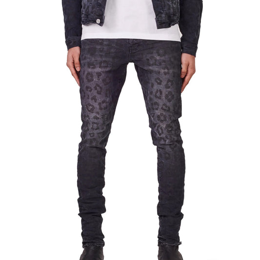 Purple-brand Monogram Leopard Print Jeans Mens Style : P001-bmlp222 hover image