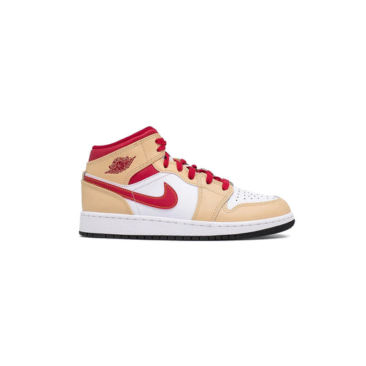 Air Jordan 1 Mid (PS), Light Curry Cardinal Red