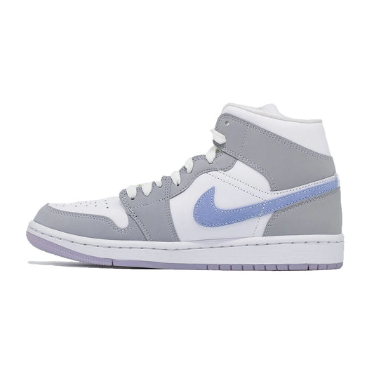 Women's Air Jordan 1 Mid, Wolf Grey Aluminum hover image