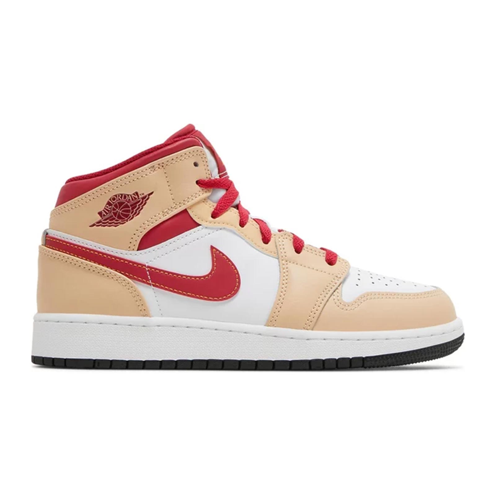 AIR JORDAN 1 store MID GS 'LIGHT CURRY CARDINAL RED'