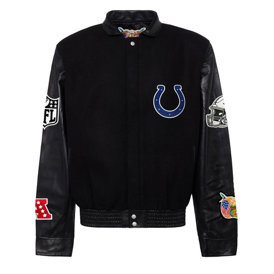 INDIANAPOLIS COLTS WOOL & LEATHER VARSITY JACKET Black/Black hover image