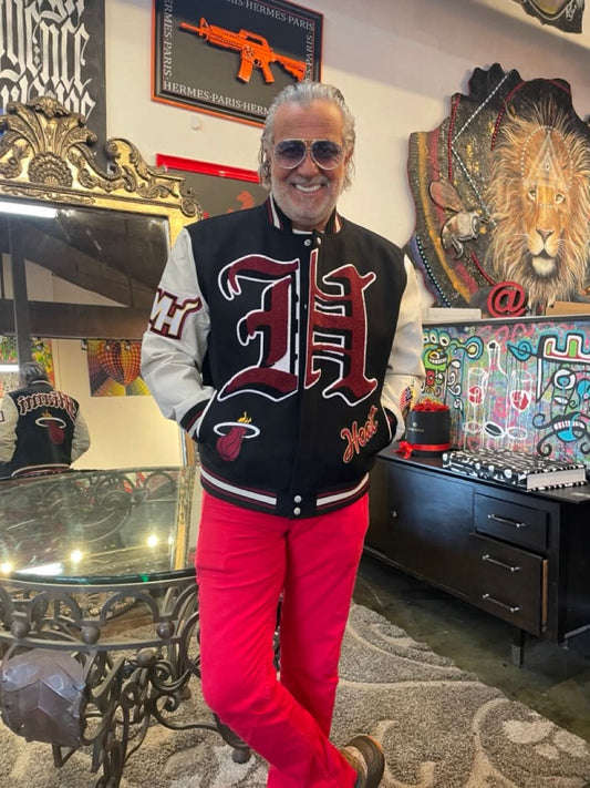 MIAMI HEAT WOOL & LEATHER VARSITY JACKET hover image