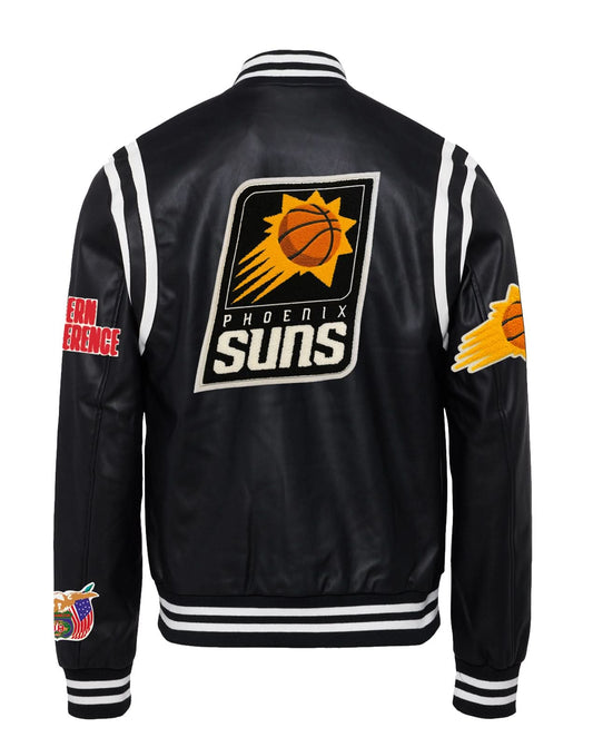 PHOENIX SUNS VEGAN LEATHER JACKET Black / White