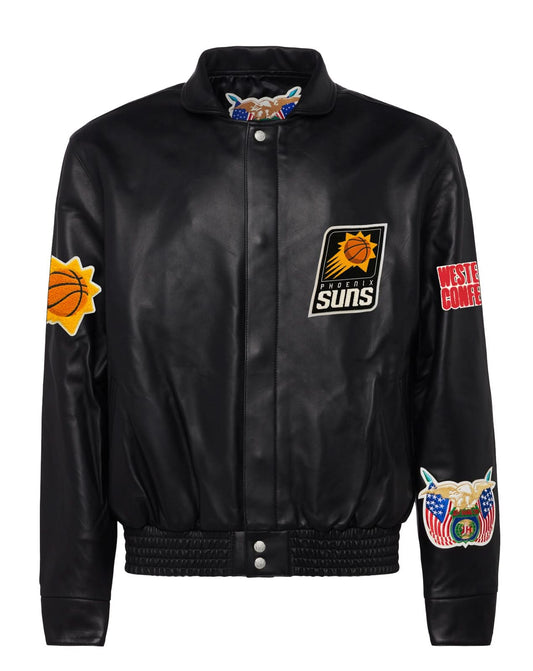 PHOENIX SUNS FULL LEATHER JACKET Black hover image
