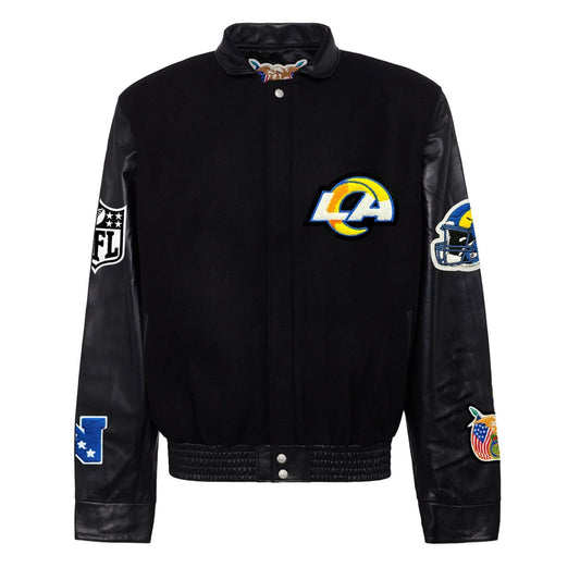 LOS ANGELES RAMS WOOL & LEATHER VARSITY JACKET Black/Black hover image