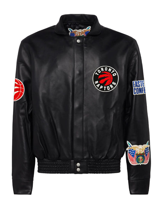 TORONTO RAPTORS FULL LEATHER JACKET Black hover image