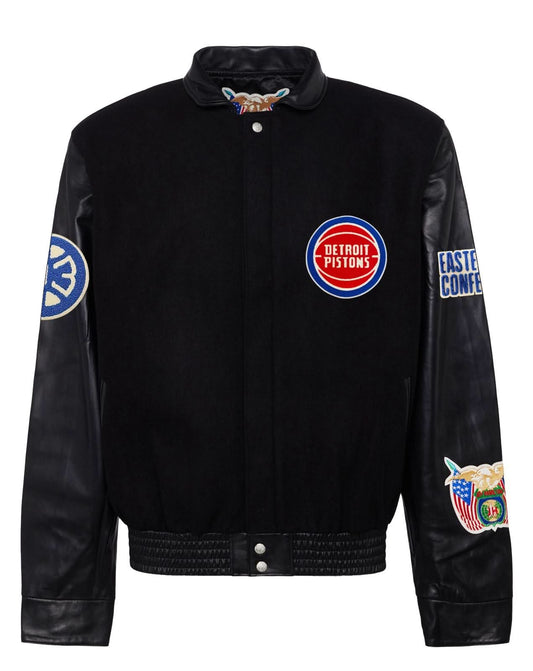 DETROIT PISTONS WOOL & LEATHER JACKET Black hover image