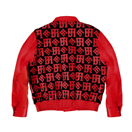 JH MONOGRAM WOOL & LEATHER JACKET hover image
