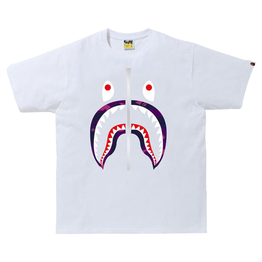 Bape Color Camo Shark T-shirt Mens Style : 982504