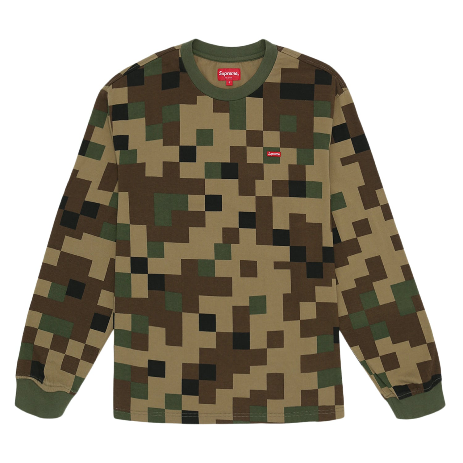 Supreme Small Box L/S L/S Tee Olive Digi Camo – Impossible Kicks