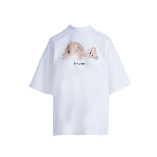 Palm Angels Womens Bear Loose T-Shirt White/Brown
