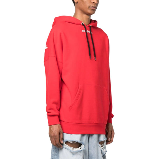 Palm Angels Oversized Logo Popover Sweatshirt Red/White hover image