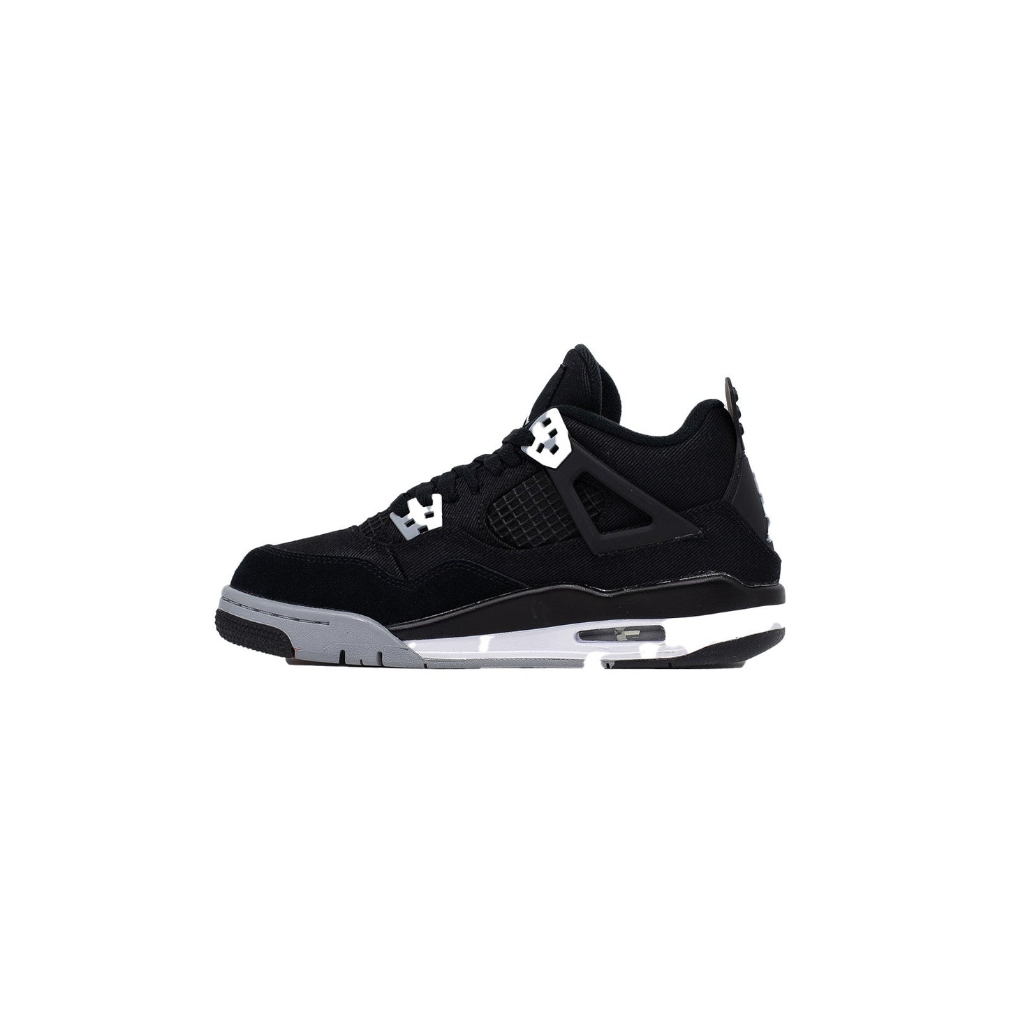 Air Jordan 4 (GS), Black Canvas
