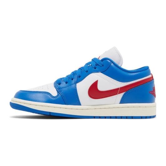Women's Air Jordan 1 Low, Sport Blue Gym Red hover image