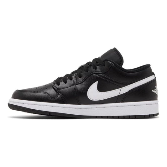Women's Air Jordan 1 Low, Black White hover image