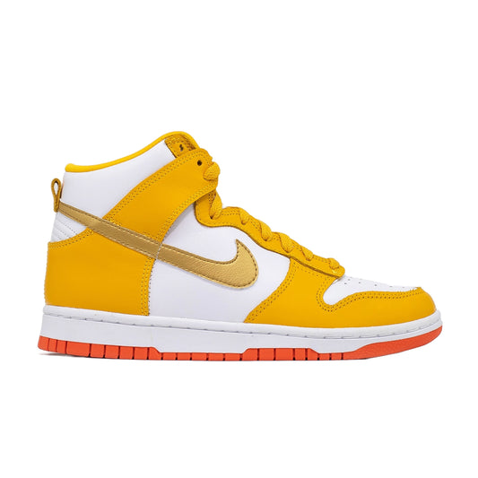 Women's Nike exclusive Dunk High, University Gold Orange