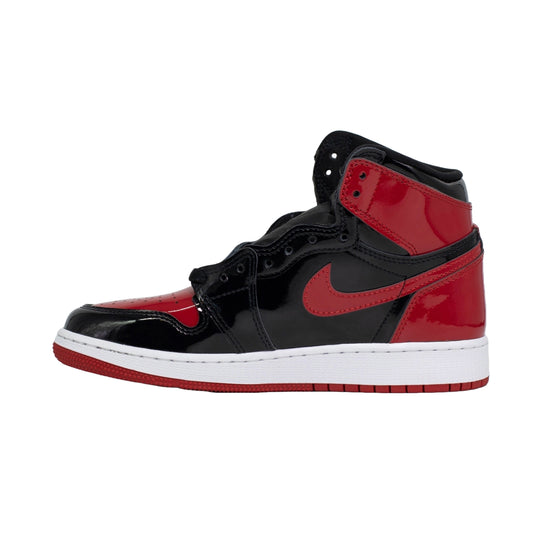 Air Jordan 1 High (GS), Patent Bred hover image