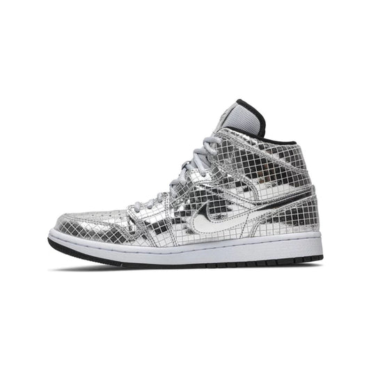 Women's Air Jordan 1 Mid, Disco Ball hover image