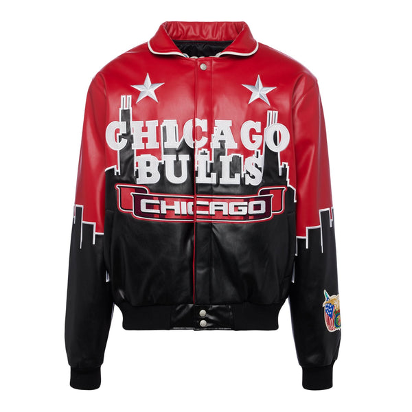 CHICAGO BULLS SKYLINE VEGAN LEATHER JACKET – Impossible Kicks