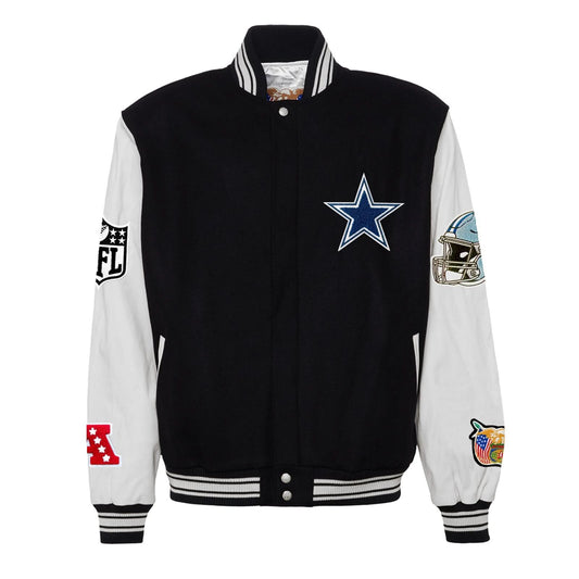 DALLAS COWBOYS WOOL & LEATHER VARSITY JACKET Black/White hover image