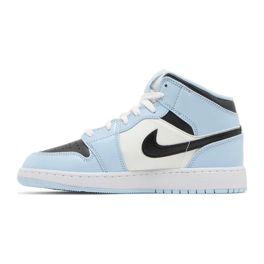 Air Jordan 1 Mid (GS), White Ice Blue hover image
