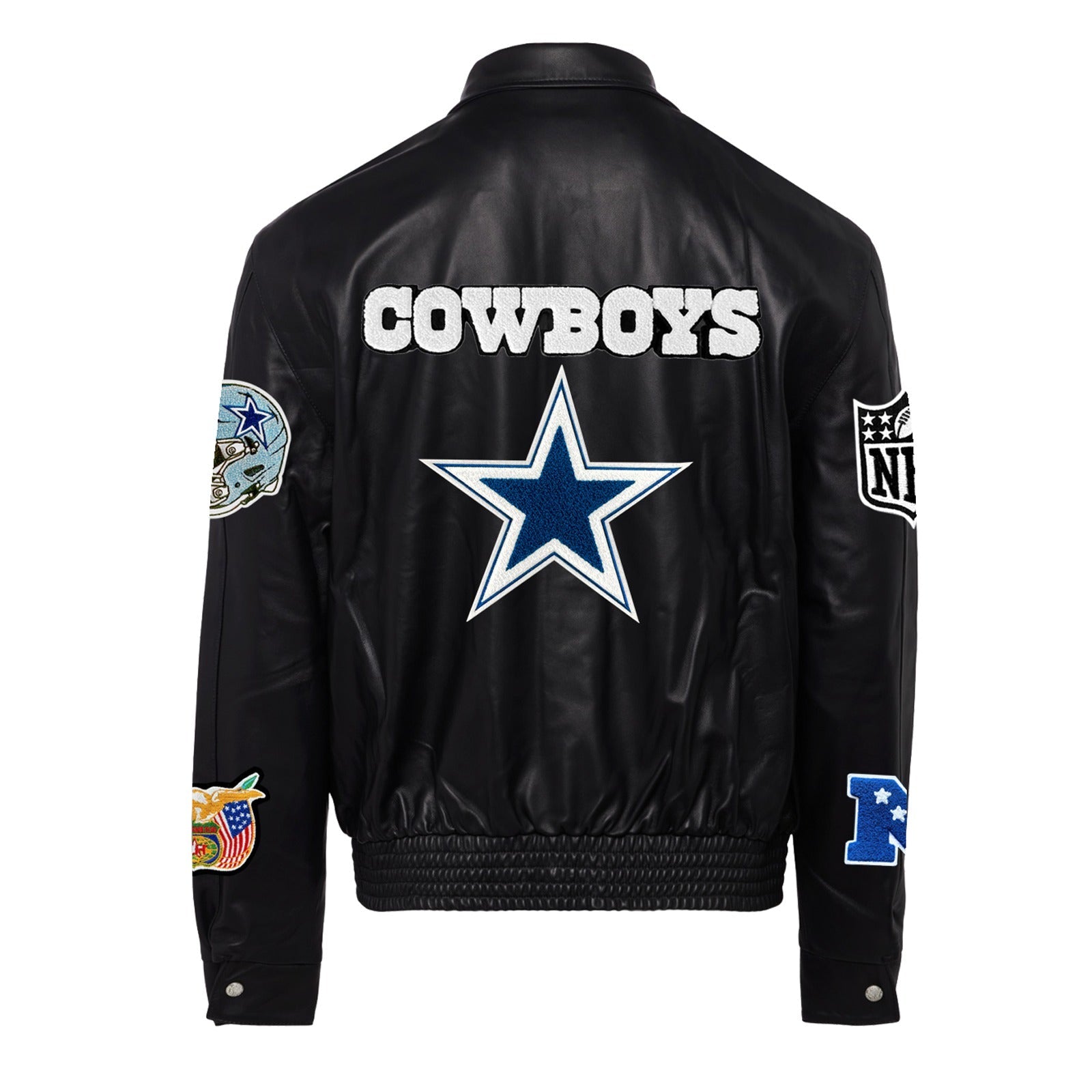 DALLAS COWBOYS FULL LEATHER JACKET Black