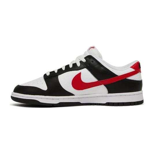 Nike Dunk Low, Black White Red hover image