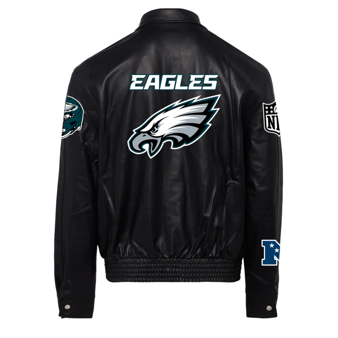 PHILADELPHIA EAGLES FULL LEATHER JACKET Black