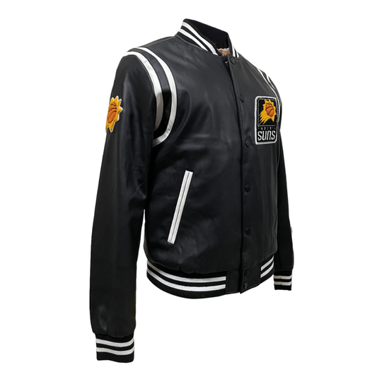 PHOENIX SUNS PLAYOFFS VEGAN LEATHER JACKET hover image