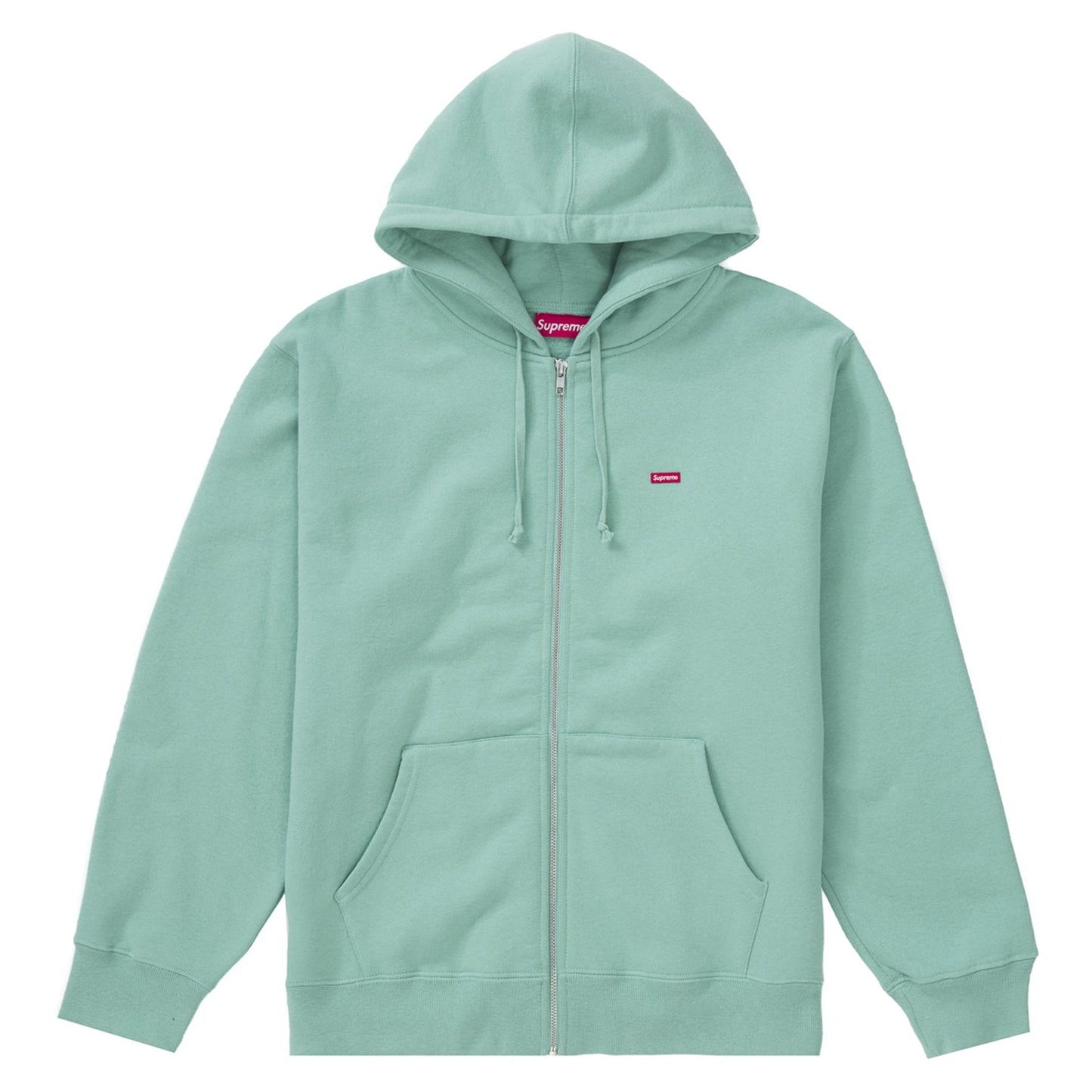 Supreme Small Box Zip Up Hooded Sweatshirt Dusty Aqua