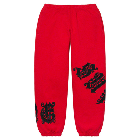 Supreme Old English Wrap Sweatpant Red