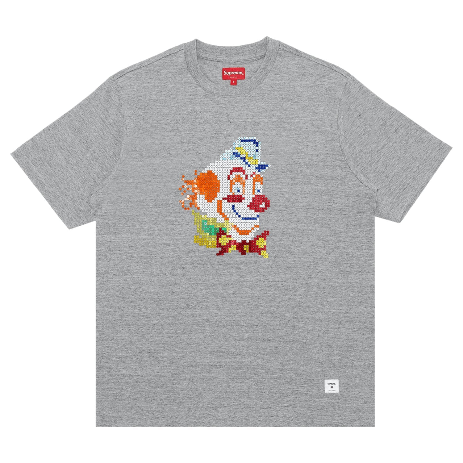 Supreme Clown Sequin S/S Top Heather Grey