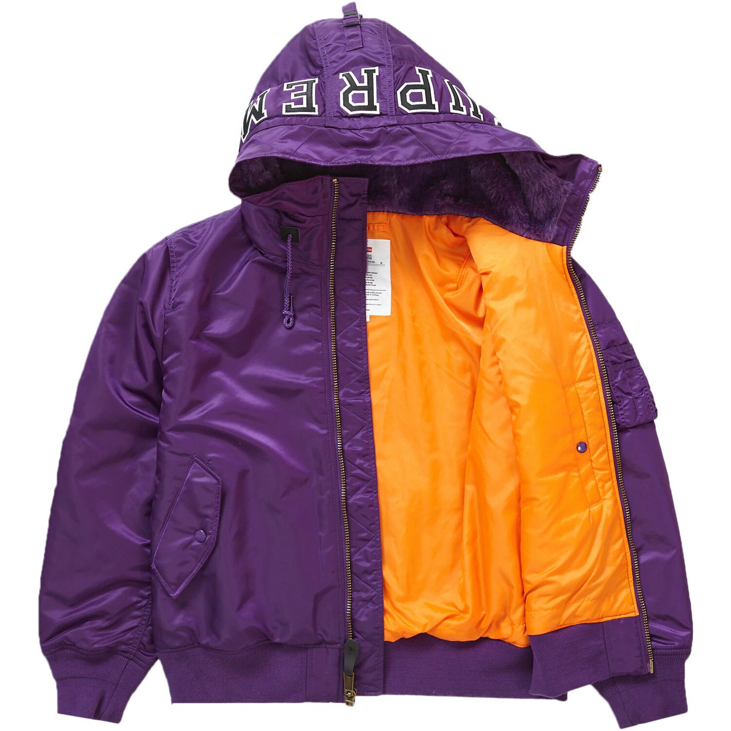 Supreme Hooded MA-1 Purple