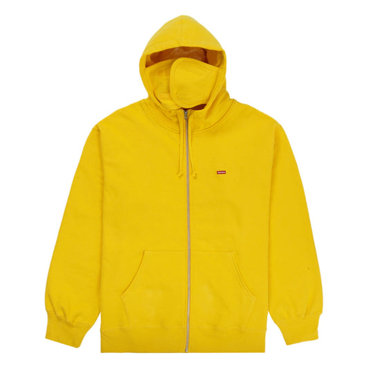 Supreme Small Box Facemask Zip Up Hooded Sweatshirt Yellow