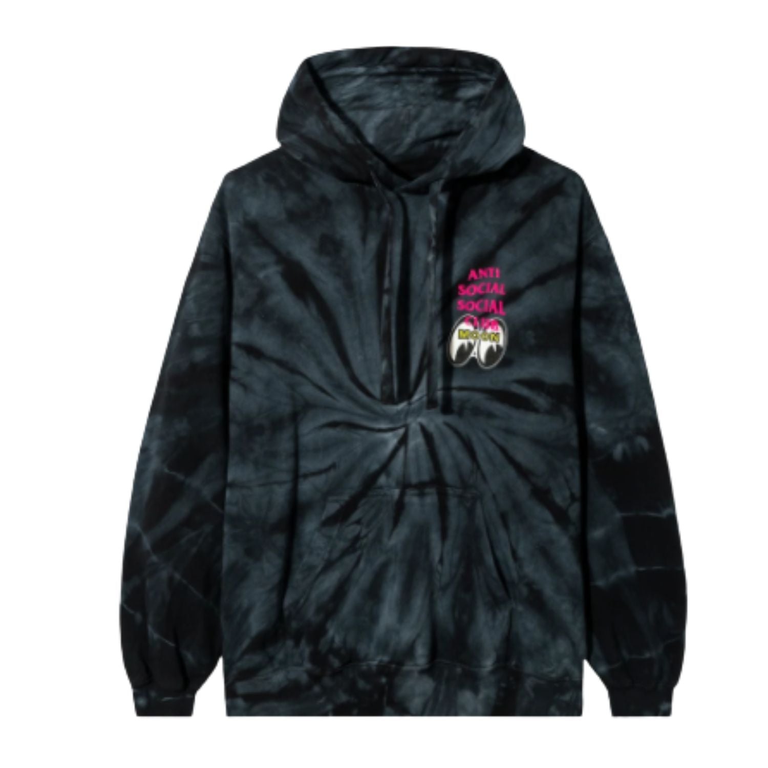 Anti Social Social Club Mooneyes Stacked Tie Dye Hoodie  black