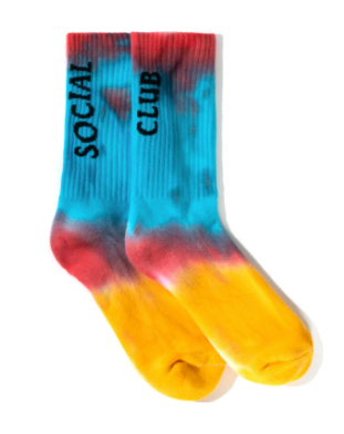 Anti Social Social Club Melted Hearts Socks Rainbow