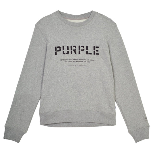 Purple-brand French Terry Embroidered Stencil Logo Crew Mens Style : P409-fhes222