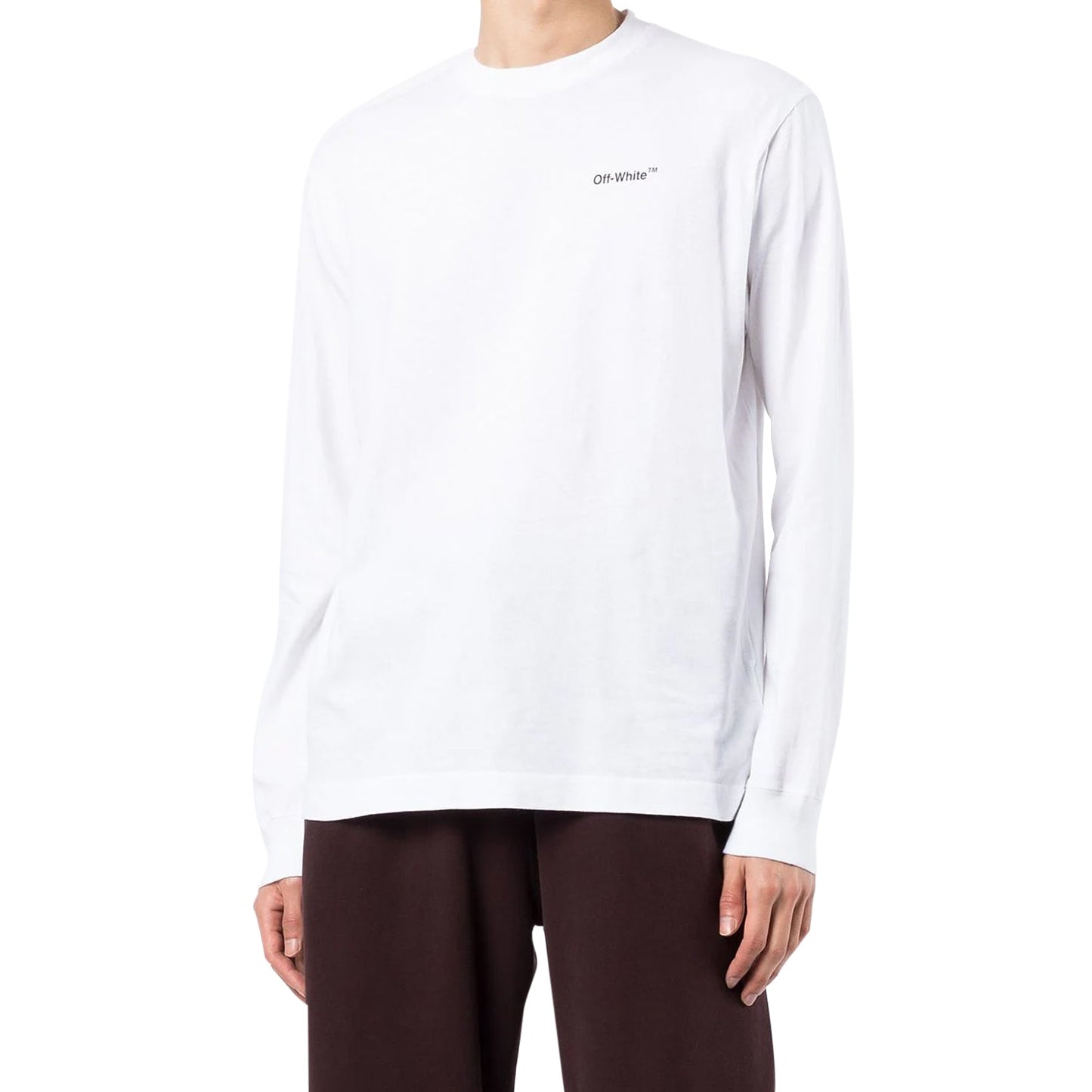 Off-white Caravag Arrow Skate L/s Tee Mens Style : Omab064c99jer00