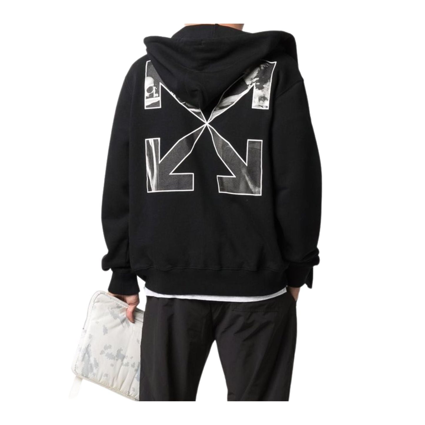 Off-white Caravag Arrow Slim Zip Hoodie Mens Style : Ombe013c99fle00