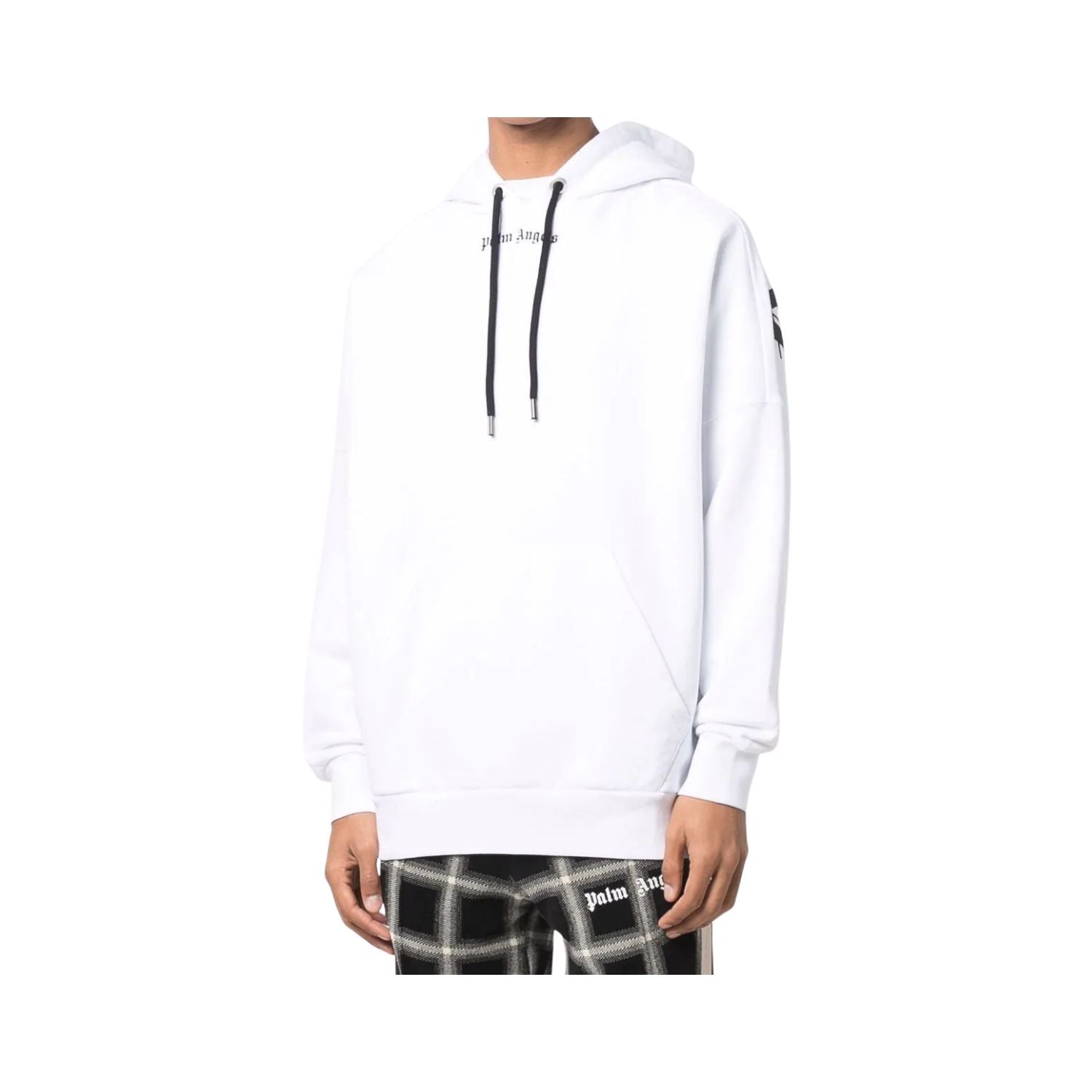 Palm Angels Logo Hoodie White/Black