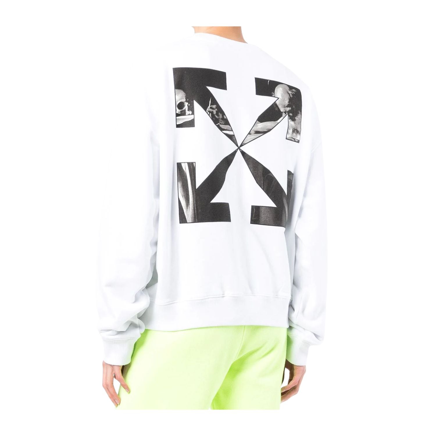 Off-white Caravag Arrow Over Crewneck Mens Style : Omba058c99fle00