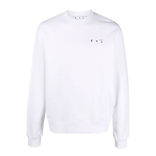 Off-white Caravag Paint Slim Crewneck Mens Style : Omba057c99fle00