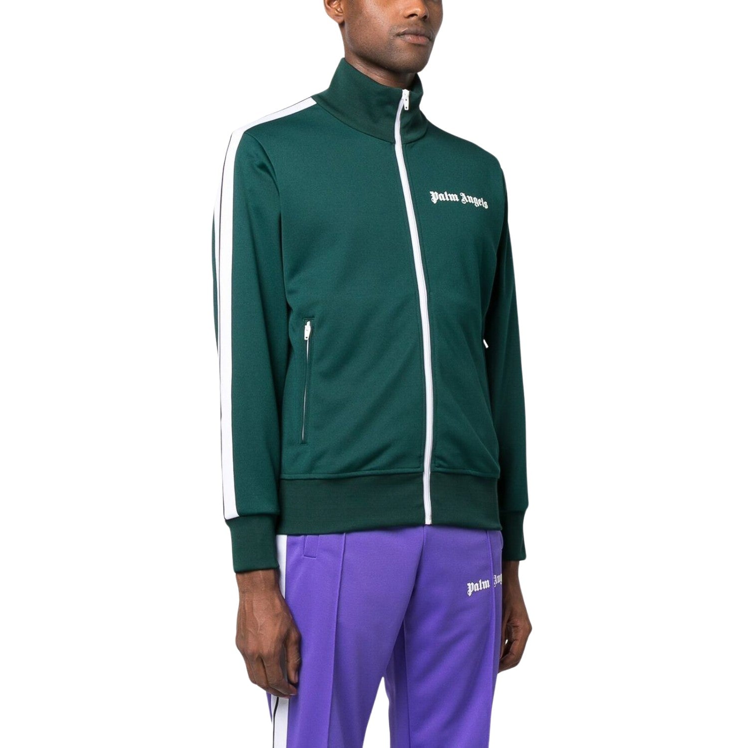 Palm Angels Classic Track Jacket (SS23) Forest Green/White