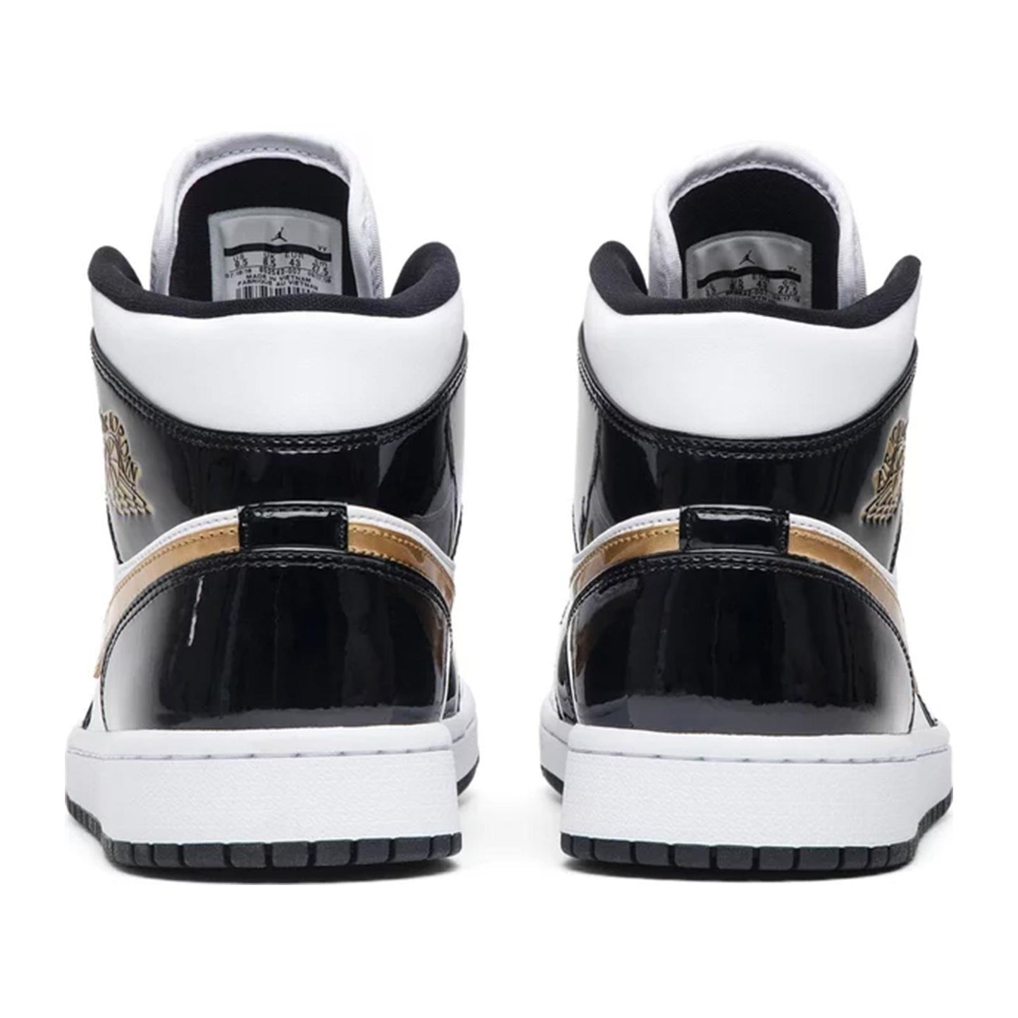 Air Jordan 1 Mid (PS), Patent Black Gold