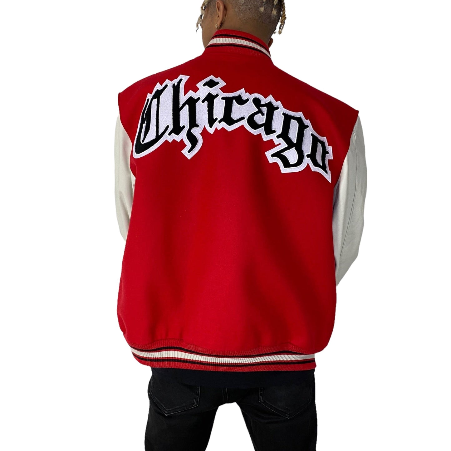 CHICAGO BULLS WOOL & LEATHER VARSITY JACKET